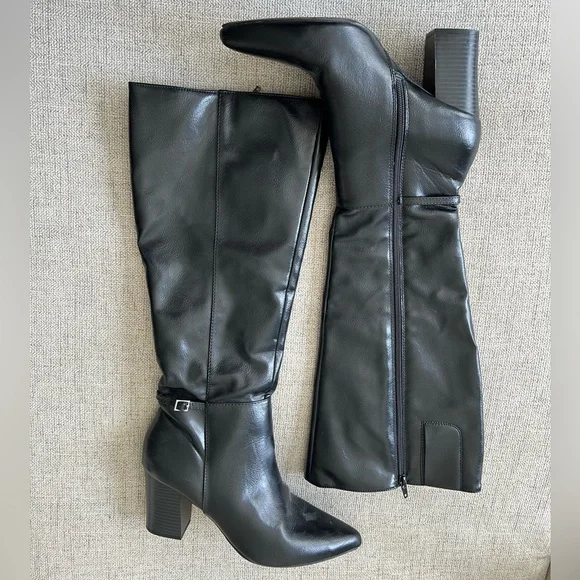 Life Stride Shoes Life Stride Black Heeled Boots With Chunky